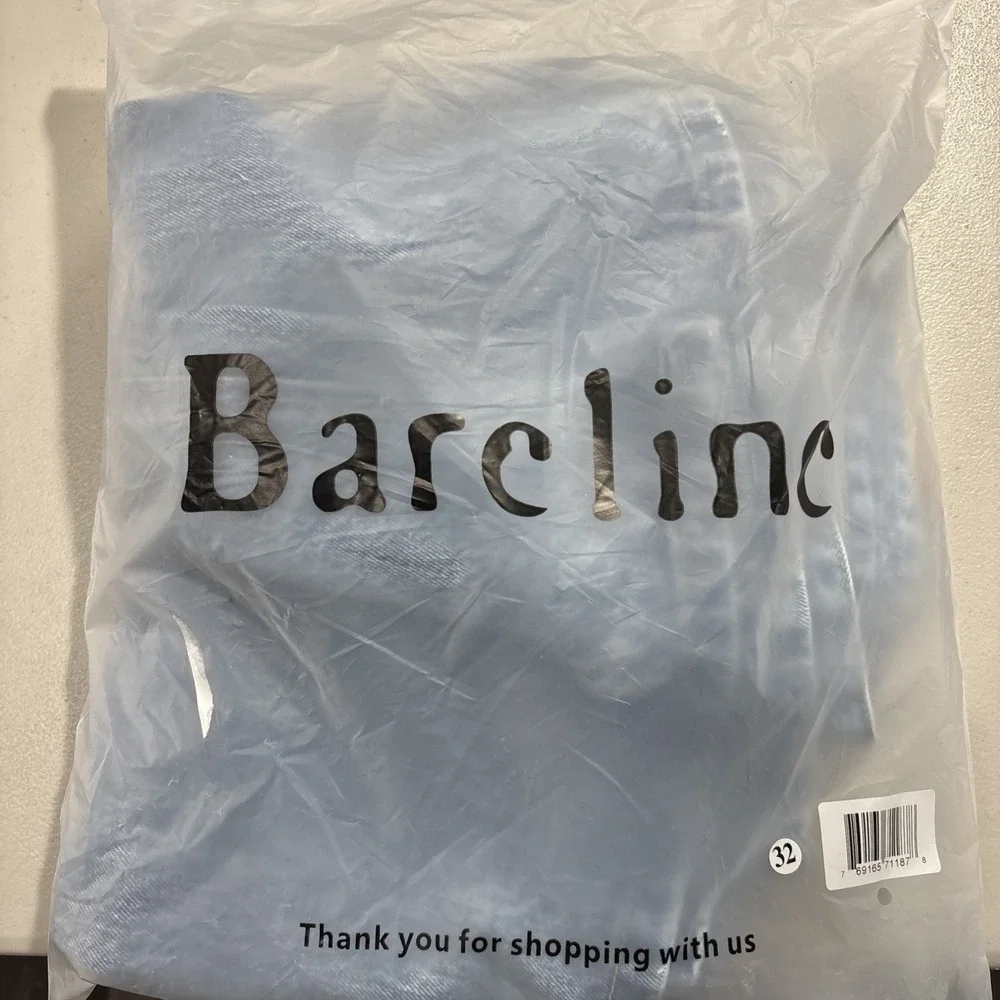 NWT Bareline Wide Leg Jeans Men 32 Blue High Rise Blue Baggy Y2K Streetwear Skat
